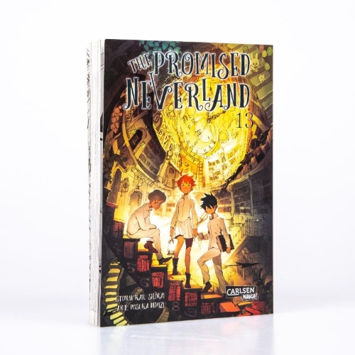 Buchcover und Innenansicht für das Buch: Yakusoku no Neverland