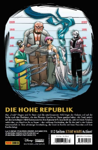 Buchcover und Innenansicht für das Buch: US-Star Wars: The High Republic Adventures: Crash Landing (2024), The High Republic Adventures: Crash and Burn (2024), The High Republic Adventures Phase III Annual (2025)