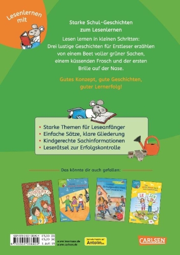 Buchcover und Innenansicht für das Buch: Starke Schul-Geschichten zum Lesenlernen