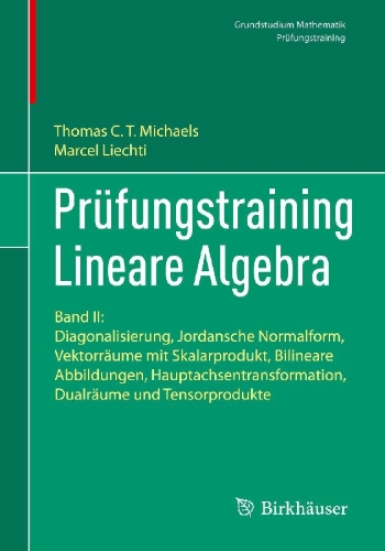 Buchcover und Innenansicht für das Buch: Prüfungstraining Lineare Algebra