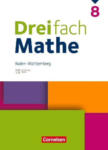 Buchcover und Innenansicht für das Buch: Dreifach Mathe 8. Schuljahr - Baden-Württemberg - Schulbuch