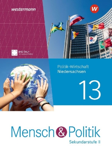 Buchcover und Innenansicht für das Buch: Mensch und Politik SII 13. Schulbuch . Für Niedersachsen