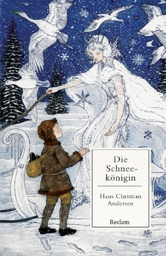Buchcover und Innenansicht für das Buch: Die Schneekönigin. Ein Märchen in sieben Geschichten