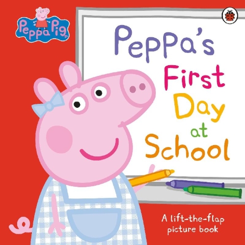 Buchcover und Innenansicht für das Buch: Peppa Pig: Peppa's First Day at School