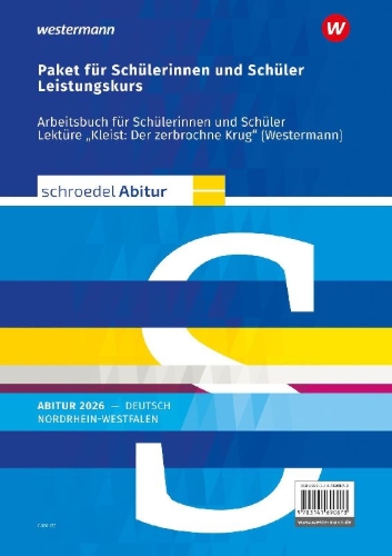 Buchcover und Innenansicht für das Buch: Schroedel Abitur. Deutsch Leistungskurs. Ausgabe für Nordrhein-Westfalen 2026