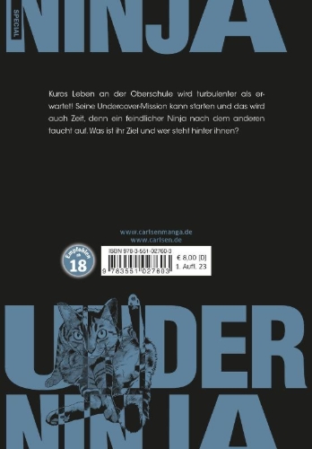 Buchcover und Innenansicht für das Buch: Under Ninja