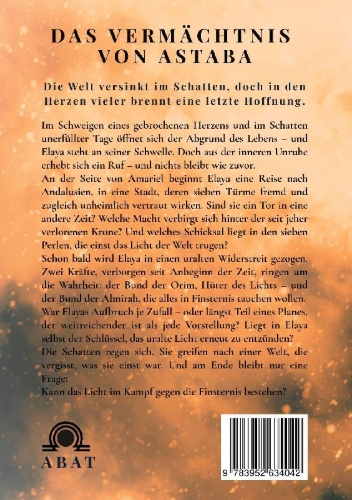 Buchcover und Innenansicht für das Buch: Das Vermächtnis von Astaba