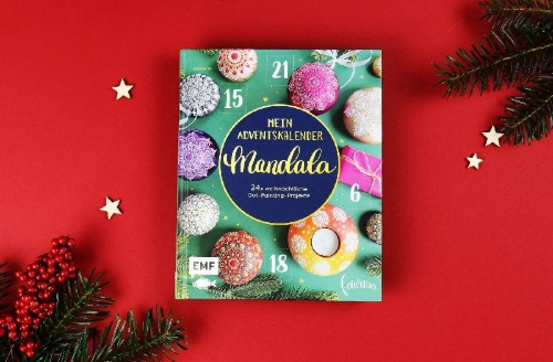 Buchcover und Innenansicht für das Buch: Mein Adventskalender-Buch: Mandala