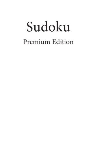 Buchcover und Innenansicht für das Buch: Sudoku - Premium Edition