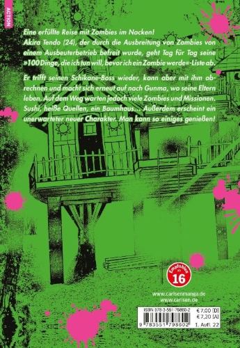 Buchcover und Innenansicht für das Buch: Zombie ni Naru Made ni Shitai 100 no Koto