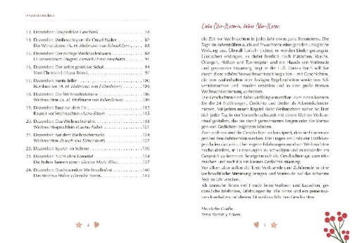Buchcover und Innenansicht für das Buch: Das große Weihnachtsbuch zum Vorlesen für Menschen mit Demenz