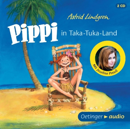 Buchcover und Innenansicht für das Buch: Pippi Långstrump i Söderhavet