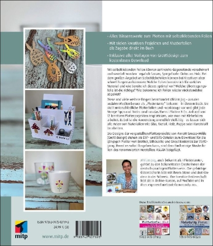Buchcover und Innenansicht für das Buch: Plotten mit Vinylfolie