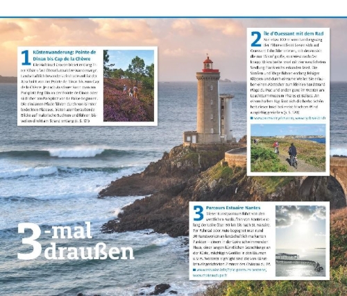 Buchcover und Innenansicht für das Buch: ADAC Reiseführer plus Bretagne