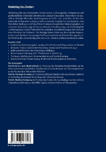 Buchcover und Innenansicht für das Buch: Marketing.Neu.Denken