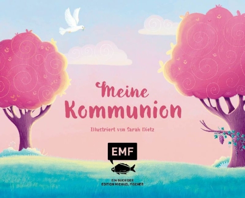 Buchcover und Innenansicht für das Buch: Meine Kommunion (rosa)