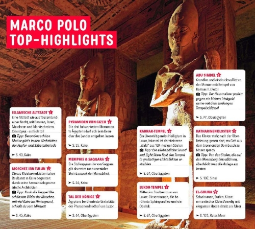 Buchcover und Innenansicht für das Buch: MARCO POLO Reiseführer Ägypten