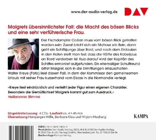 Buchcover und Innenansicht für das Buch: Maigret beim Treffen der Neufundlandfahrer