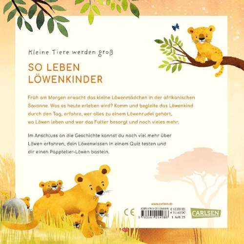Buchcover und Innenansicht für das Buch:  Really Wild Families - Little Lion