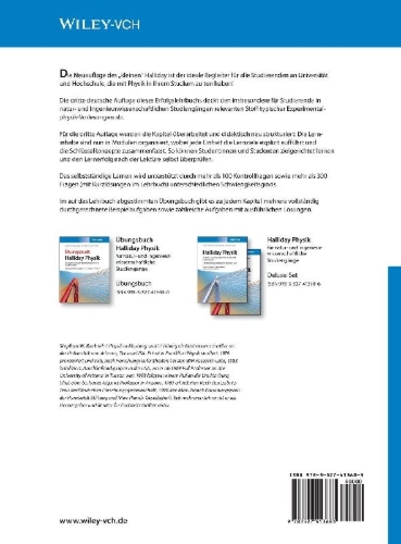Buchcover und Innenansicht für das Buch: Halliday Physik für natur- und ingenieurwissenschaftliche Studiengänge