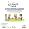Buchcover und Innenansicht für das Buch: Wir spielen zusammen Fußball