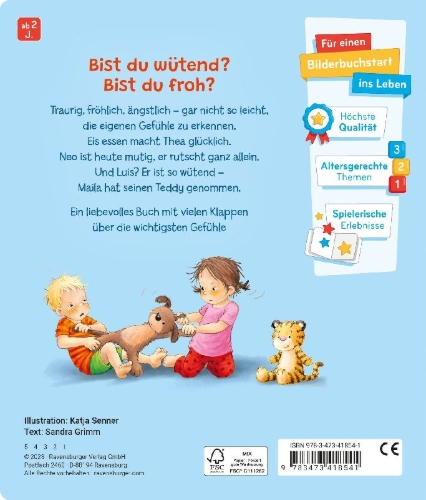 Buchcover und Innenansicht für das Buch: Mein erstes Gefühle-Buch
