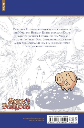 Buchcover und Innenansicht für das Buch: Nanatsu no Taizai