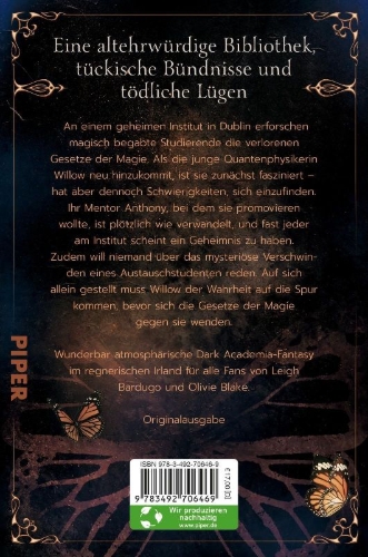 Buchcover und Innenansicht für das Buch: Die Gesetze der Magie