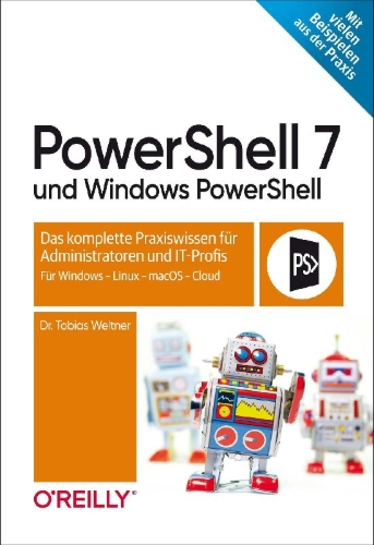 Buchcover und Innenansicht für das Buch: PowerShell 7 und Windows PowerShell