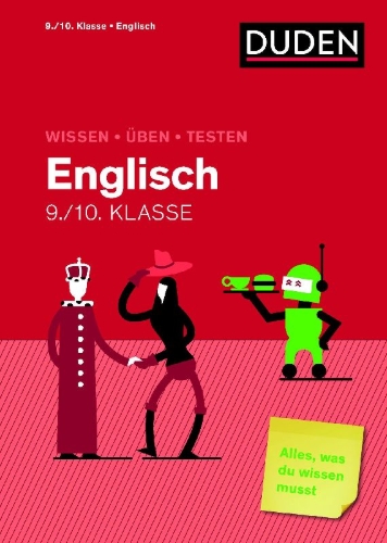 Buchcover und Innenansicht für das Buch: Wissen - Üben - Testen: Englisch 9./10. Klasse
