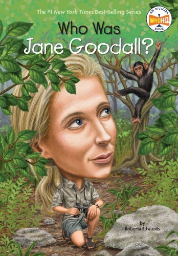 Buchcover und Innenansicht für das Buch: Who Is Jane Goodall?