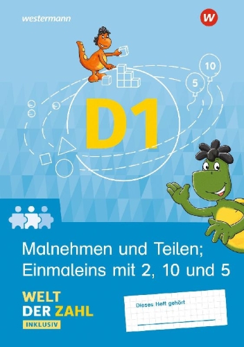 Buchcover und Innenansicht für das Buch: Welt der Zahl Inklusiv. Inklusionsheft D1