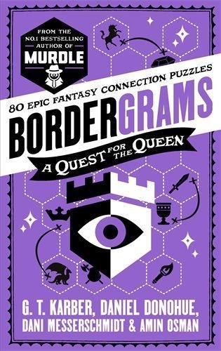 Buchcover und Innenansicht für das Buch: Bordergrams: A Quest for the Queen