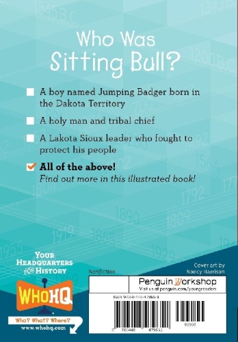 Buchcover und Innenansicht für das Buch: Who Was Sitting Bull?