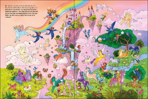 Buchcover und Innenansicht für das Buch: Wo ist das kleine Einhorn?