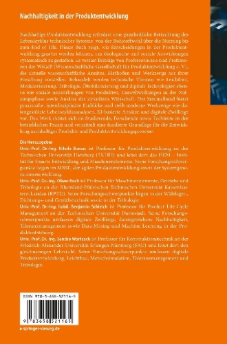 Buchcover und Innenansicht für das Buch: Nachhaltigkeit in der Produktentwicklung