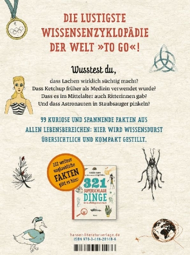 Buchcover und Innenansicht für das Buch: 321 superslimme dingen die je meot weten voor je 13 wordt