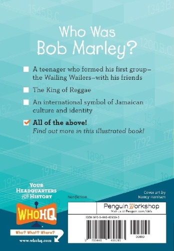 Buchcover und Innenansicht für das Buch: Who Was Bob Marley?