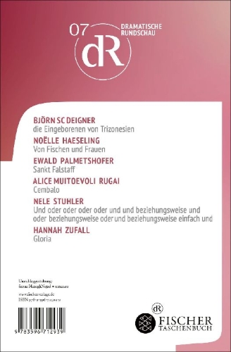 Buchcover und Innenansicht für das Buch: Dramatische Rundschau 07