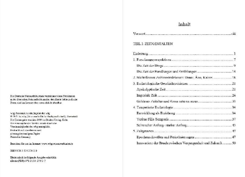 Buchcover und Innenansicht für das Buch: Zeit und Tradition