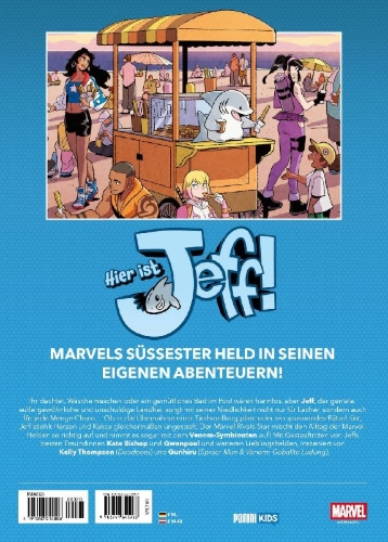 Buchcover und Innenansicht für das Buch: It's Jeff (2023) #1, It's Jeff: The Jeff-Verse (2024) #1, Extreme Venomverse (2023) #5 (I), Venom War: It's Jeff (2025) #1