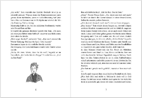 Buchcover und Innenansicht für das Buch: Volle Power - Die Erstkommunionkids