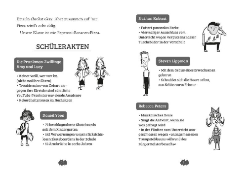 Buchcover und Innenansicht für das Buch: Squidge Dibley Destroys the School (1)
