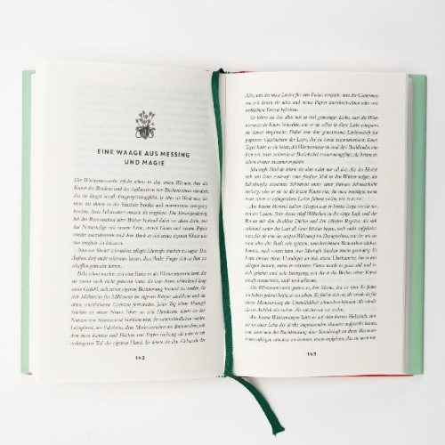 Buchcover und Innenansicht für das Buch: Die Vermesserin der Worte
