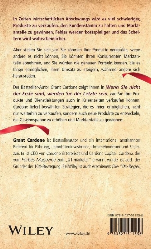 Buchcover und Innenansicht für das Buch: Wenn Sie nicht der Erste sind, werden Sie der Letzte sein