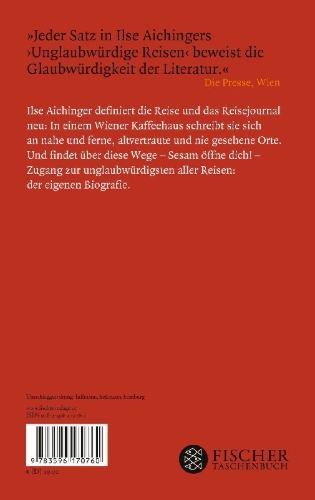 Buchcover und Innenansicht für das Buch: Unglaubwürdige Reisen