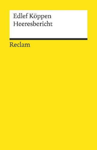 Buchcover und Innenansicht für das Buch: Heeresbericht