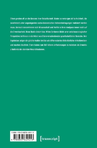 Buchcover und Innenansicht für das Buch: Elternschaft als Arbeit