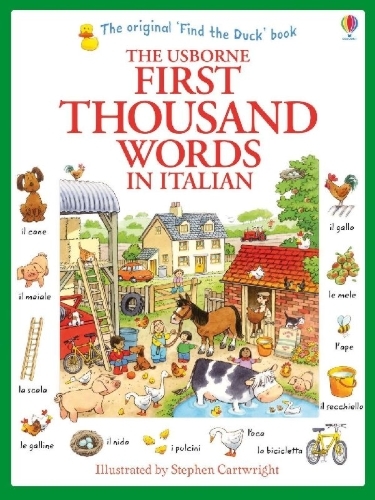 Buchcover und Innenansicht für das Buch: First Thousand Words in Italian