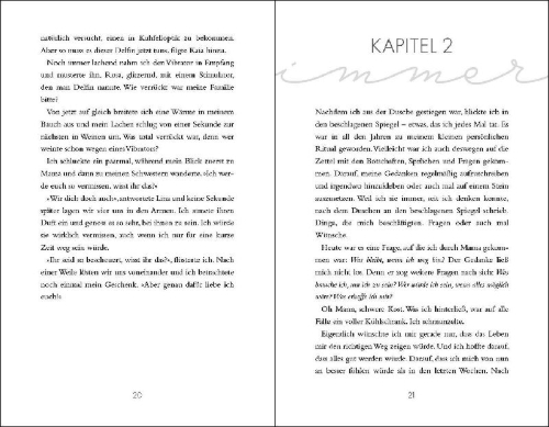 Buchcover und Innenansicht für das Buch: Was immer wir hoffen (Immer-Trilogie, Band 3)